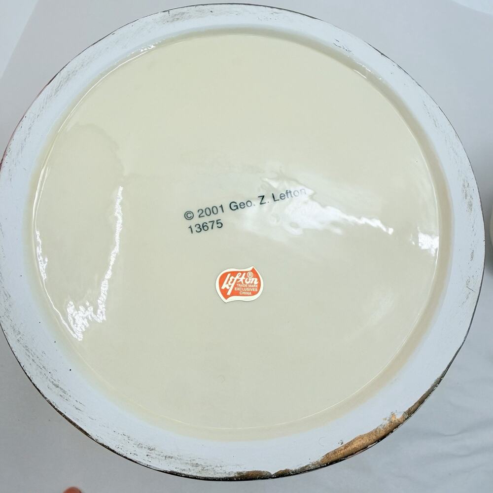 Geo Z Lefton 2001 Cardinal Collection Canister Jar & Lid Vintage Christmas - Picture 16 of 16